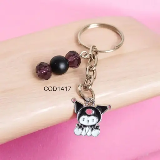 Llavero de Kuromi con perlas